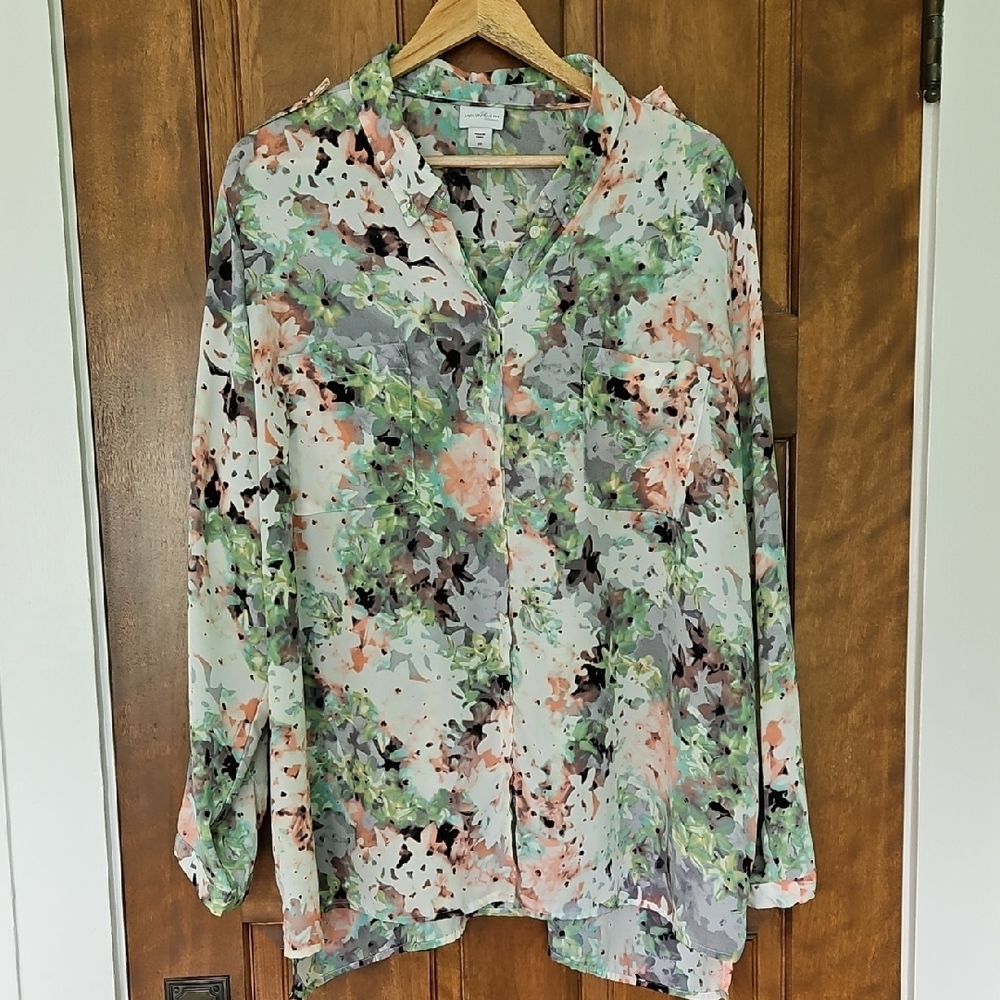 Floral Button-Up Blouse